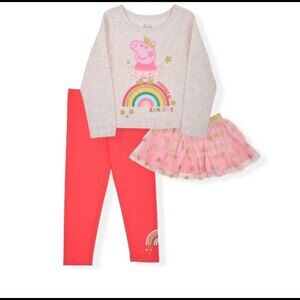 Peppa Pig Baby Girls 3pc Outfit Set